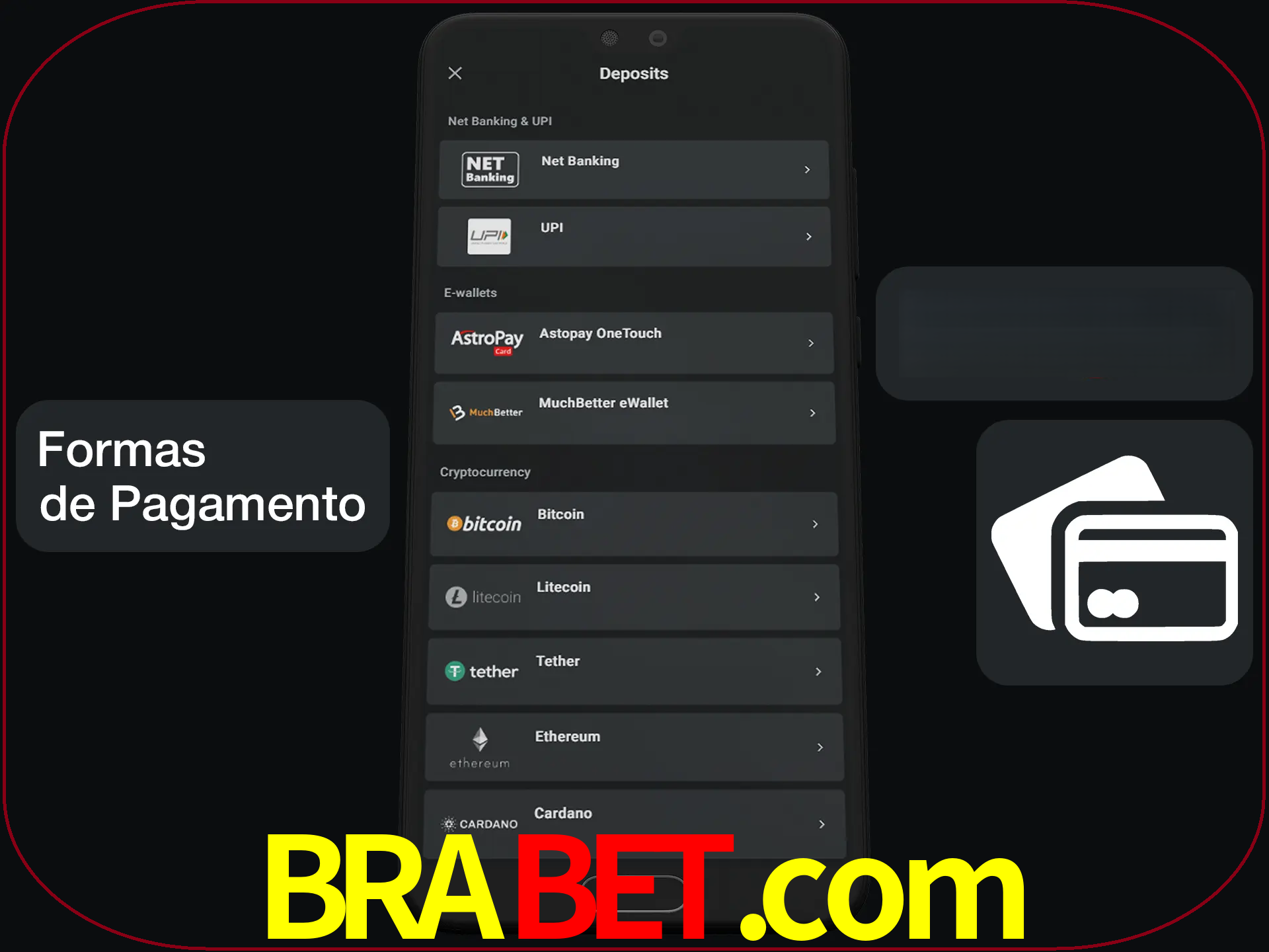 Escolha a forma de pagamento de sua preferência.