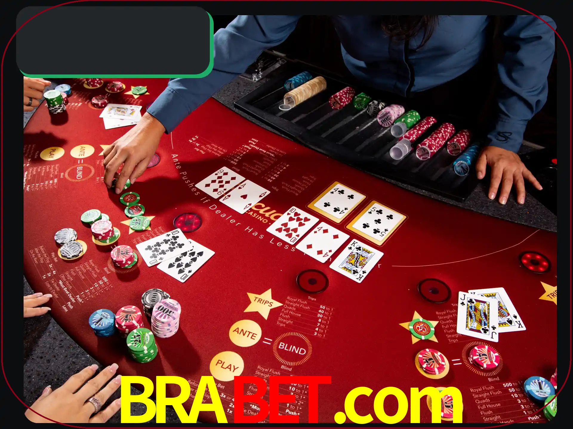 Jogue pôquer com pessoas reais em uma mesa.