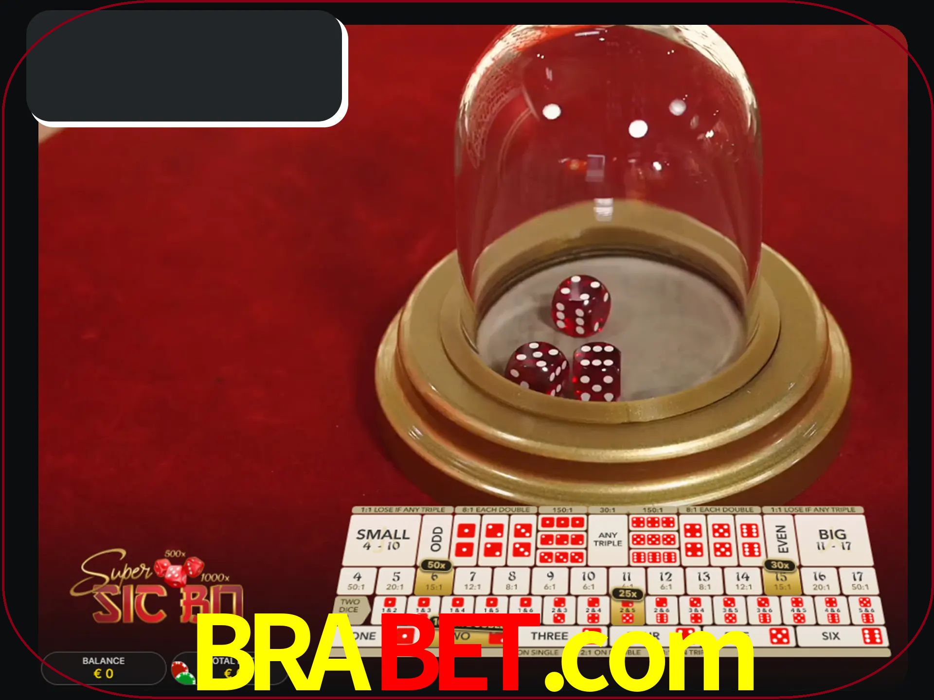 Deixe os dados ao seu lado nos jogos da Sic Bo.
