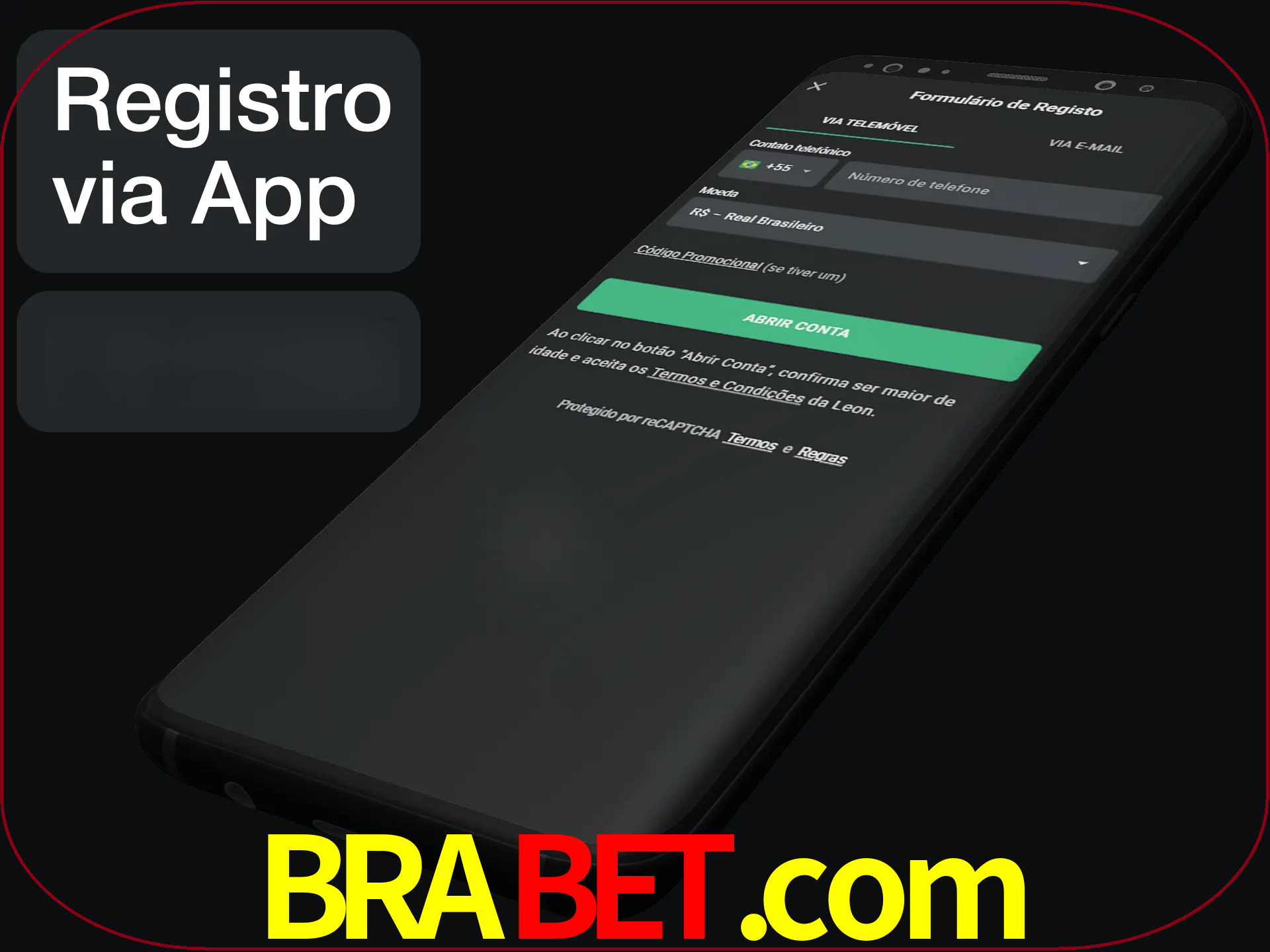 Registre-se quiclly em LeonBet usando o aplicativo.